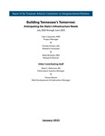 Building Tennessee's Tomorrow, Anticipating the State's Infrastructure Needs July 2020 through June 2025 by Tennessee. Advisory Commission on Intergovernmental Relations.