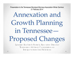 Annexation and Growth Planning in Tennessee-Proposed Changes