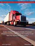 Public Chapter 952, Acts of 2018: Proposed Shippers' Franchise and Excise Tax Liability Credit Does Not Appear to be Necessary by Tennessee. Advisory Commission on Intergovernmental Relations.