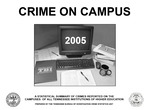 Crime on Campus 2005 by Tennessee. Bureau of Investigation.