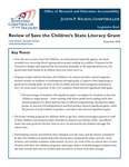 Review of Save the Children's State Literacy Grant