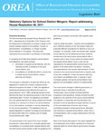 Statutory Options for School District Mergers, Report Addressing House Resolution 30, 2011