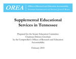 Supplemental Educational Services in Tennessee by Tennessee. Comptroller of the Treasury.