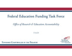 Federal Education Funding Task Force by Tennessee. Comptroller of the Treasury.