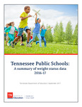 Coordinated School Health, Tennessee Public Schools, A Summary of Weight Status Data 2016-17