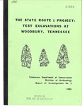 No. 2, The State Route 1 Project, Test Excavations at Woodbury, Tennessee by Carl Kuttruff and Tennessee. Department of Environment & Conservation.