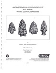 No. 5, Archaeological Investigations of Site 40WY87, Wayne County, Tennessee by Gerald P. Smith and Tennessee. Department of Environment & Conservation.
