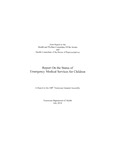 2014 Report on the Status of Emergency Medical Services for Children by Tennessee. Department of Health.
