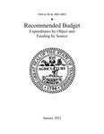 Recommended Budget, Expenditures by Object and Funding by Source, Fiscal Year 2022-2023 by Tennessee. Department of Finance & Administration.