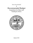 Recommended Budget, Expenditures by Object and Funding by Source, Fiscal Year 2021-2022 by Tennessee. Department of Finance & Administration.