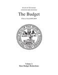 State of Tennessee, The Budget, Fiscal Year 2018-2019, Volume 2, Base Budget Reductions by Tennessee. Department of Finance & Administration.