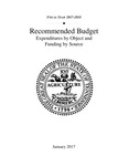 Recommended Budget, Expenditures by Object and Funding by Source, Fiscal Year 2017-2018