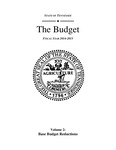 State of Tennessee, The Budget, Volume 2, Fiscal Year 2014-2015, Base Budget Reductions