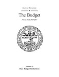 State of Tennessee, The Budget, Fiscal Year 2013-2014, Fiscal Year 2013-2014, Volume 2, Base Budget Reductions by Tennessee. Department of Finance & Administration.