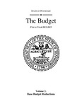 State of Tennessee, The Budget, Fiscal Year 2012-2013, Volume 2, Base Budget Reductions