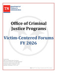 Office of Criminal Justice Programs Victim-Centered Forums FY 2026 by Tennessee. Department of Finance & Administration.