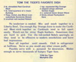 MSU Alumni Cookbook - Tom the Tiger's Favorite Dish
