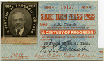 Robert R. Church, Jr.'s Press Pass, 1934