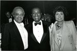 Dr. Benjamin Hooks with couple at John Johnson Tribute by Juanita Cole