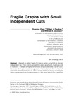 Fragile Graphs with Small Independent Cuts