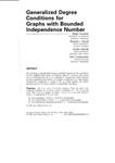 Generalized Degree Conditions for Graphs with Bounded Independence Number