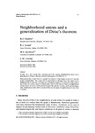 Neighborhood Unions and a Generalization of Dirac's Theorem
