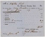 Receipt for arrested enslaved man, Mississippi, 1857