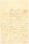 Letter: Adolph McCracken to Etta Shrader, 1898