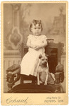 Clellie Susie Wagner with her dog, Memphis, Tennessee, 1889