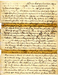 Letter: Robert J. Chester, Texas, to Elizabeth Chester, Tennessee, 1836