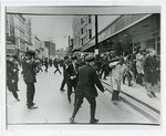 Police and protesters on Main Street, Memphis, 1968