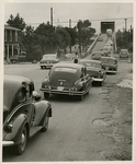 Traffic approaching the Frisco Yale Yards Bridge, Memphis, 1951