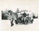 Horse power in the Memphis snow, 1951
