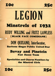 Minstrel show broadside, 1932