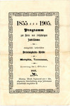 Trinity Lutheran Church, Memphis, jubilee program, 1905