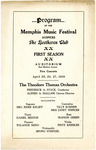 Memphis Music Festival program, 1910
