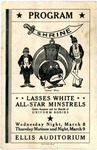 Lasses White-Shrine All-Star Minstrels program, Memphis, 1933