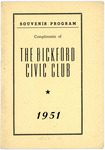 Bickford Civic Club Minstrel and Revue program, Memphis, 1951