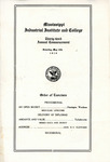 Mississippi Industrial Institute and College, Columbus, commencement program, 1918