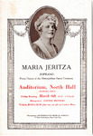 Pamphlet: Maria Jeritza performance, Memphis, 1925