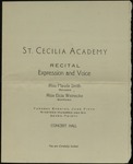 St. Cecilia Academy, Nashville, recital program, 1906