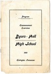 Byars-Hall High School, Covington, Tennessee, commencement exercises, 1913