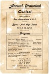Byars-Hall High School oratorical contest program, 1915