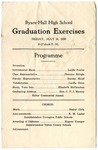 Byars-Hall High School, Covington, Tennessee, graduation exercises program, 1920