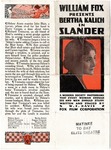 Slander movie flyer, circa 1916
