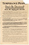 Anti-McKellar temperance broadside, Nashville, Tennessee, 1916?