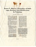 Anti-women's suffrage flyer, Tennessee, 1920