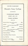 Memphis State College commencement, 1947. Program