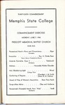 Memphis State College commencement, 1948. Program