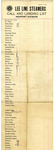 Lee Line Steamers Call and Landing List, Ashport Division, 1925